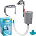 U.S. Pool Supply Pool Skimmer - Above Ground Pool Skimmer, Floating Pool Surface Skimmer, Pool Accessories - Clean Debris Basket, Wall Mount, Attaches to Inflatable Collars, Tubular and Metal Frames (3.5 Liter)