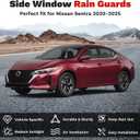 Canvcle Sentra Rain Guards - Window Visors for Nissan Sentra 2020-2025, Outside-Mount Tape-On Side Window Wind Deflectors for Sentra Accessories, Vent Visors Shades Rainproof 4PCS