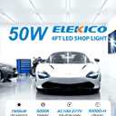 Super Bright 50W Led Shop Lights 4FT 10-Pack 5000K 7500LM For Garage Shop | 48inch Shop Light Linkable| 4' Led Ceiling Garage Lighting Light Fixtures For Garage Shop Workshop Warehouse Barn Lighting, 4FT-50W-10APCK