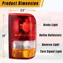 Boine Tail Light Compatible With 1993 1994 1995 1996 1997 Ford Ranger Driver and Passenger Side Rear Light Brake Lamps