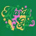 Mardi Gras Shirts for Women Fat Tuesday Tshirts New Orleans Carnival Party Fleur De Lis Tee Tops (Green, XL)