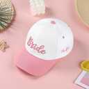 Etercycle Bride to Be Hat, Bridal Baseball Hat Adjustable Canvas Trucker Cap Bachelorette Party Wedding Decorations