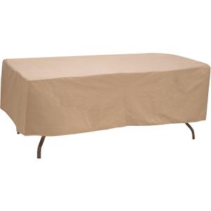 Protective Covers Weatherproof Table Cover, 72 Inch x 76 Inch, Oval/Rectangle Table, Tan - 1150-TN