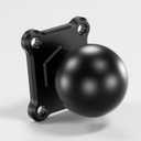 BRCOVAN 1.5'' Ball Mount Base with Aluminum Alloy 4-Hole AMPS Square Plate, Compatible with RAM Mounts C Size 1.5 Inch Ball Double Socket Arm