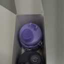 Collapsible Water Bottles Travel water bottle Sports Portable Sport Water Bottle Reusable Water Bottles Comes With Mountaineering Buckle 500Ml Silicone Water-Proof Camping Water Bottle (Purple+Grey)