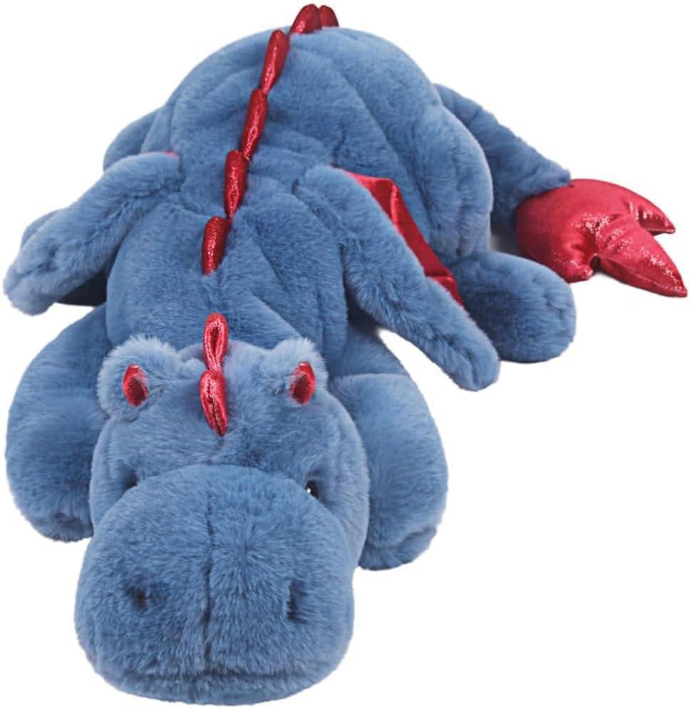 Pterosaur Stuffed Animal with Wings - Cute Soft Dinosaurs Plush Toys Little Flying Dragon Plushies Pillow Doll Christmas Birthday Gifts for Kids Boys Girls (Blue,27.55inch/70cm)