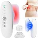 Body Sculpting Machine 5-in-1  Lymphatic Drainage Massager, Anti Cellulite Massage Tool with Red Blue LED, EMS Import & Suction Cups for Face, Stomach, Thighs, Arms, Legs (White)
