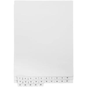 Exhibitindexes Bottom Numbered of Tabs 1-25 - Legal Exhibit Dividers - White Paper Dividers - Individual Bottom Tab Easy to Use 1/10th Cut - Made in The USA