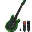 Lyvix Wireless Gaming Guitar Controller for PS4, PS3 & PC – Compatible with Guitar Hero, Rock Band, Clone Hero & Fortnite Festival, with Fire Strap, Audio Jack & RGB Light