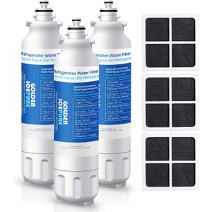 GOLDEN ICEPURE RWF3500A Refrigerator Water Filter & Air Filter Combo, Compatible with LG LT800P, Kenmore 469490, ADQ73613401, LSXS26366D, LUPXS3186N, LSXS26366S, LT120F, FL-RF20, R-9490, DWF-35