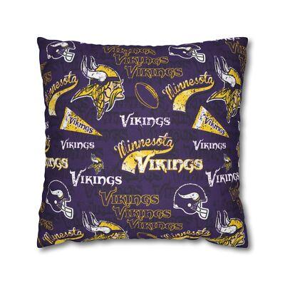 Minnesota Vikings Spun Polyester Square Pillowcase