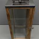 Wildwood Lanai Teak And Glass Hurricane Sm, 17Inc