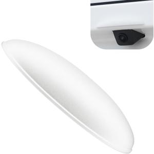 Car Rear View Camera Cover, Wider Longer Waterproof Protective Shield for Clear Imaging, ABS Anti-rain Reversing Cam Guard with Self-adhesive, Universal Exterior Modification for Cars (White)