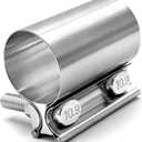 1.75" Butt Joint Band Exhaust Seal Clamp Sleeve,45mm Stainless Steel Exhaust Sleeve Band for Exhaust Pipe, Muffler,Manifolds,Coupler H-031-45