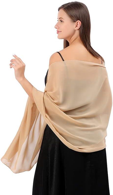 Chiffon ladies' scarves, bride bridesmaid dress shawls, formal dinner party, party and ball wraps