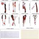 6 x Ephlyn 32Pcs DIY Halloween Knife Cupcake Toppers Halloween Cake Decorations For Party Zombie Theme Party Decoration Supplies