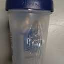 BlenderBottle Classic Loop Top Shaker Bottle, 20-Ounce (Clear| Navy lid)