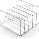 Acrylic File Sorter, Desktop File Collator Office File Organizer, Clear 11.4" x 6.7" x 10"