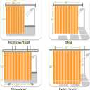 jinchan Small Stall Shower Curtain 36x72 Inches Ombre Cloudy Grey Striped Shower Curtains for Bathroom Gradual Color Waterproof Fabric Minimalist Modern Neutral with 7 Hooks