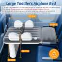 Omzer Inflatable Toddler Airplane Bed: Large Airplane Seat Extender for Kids with Cup Holder & Seat Belt - Portable Baby Travel Bed with Travel Bag & Hand Pump