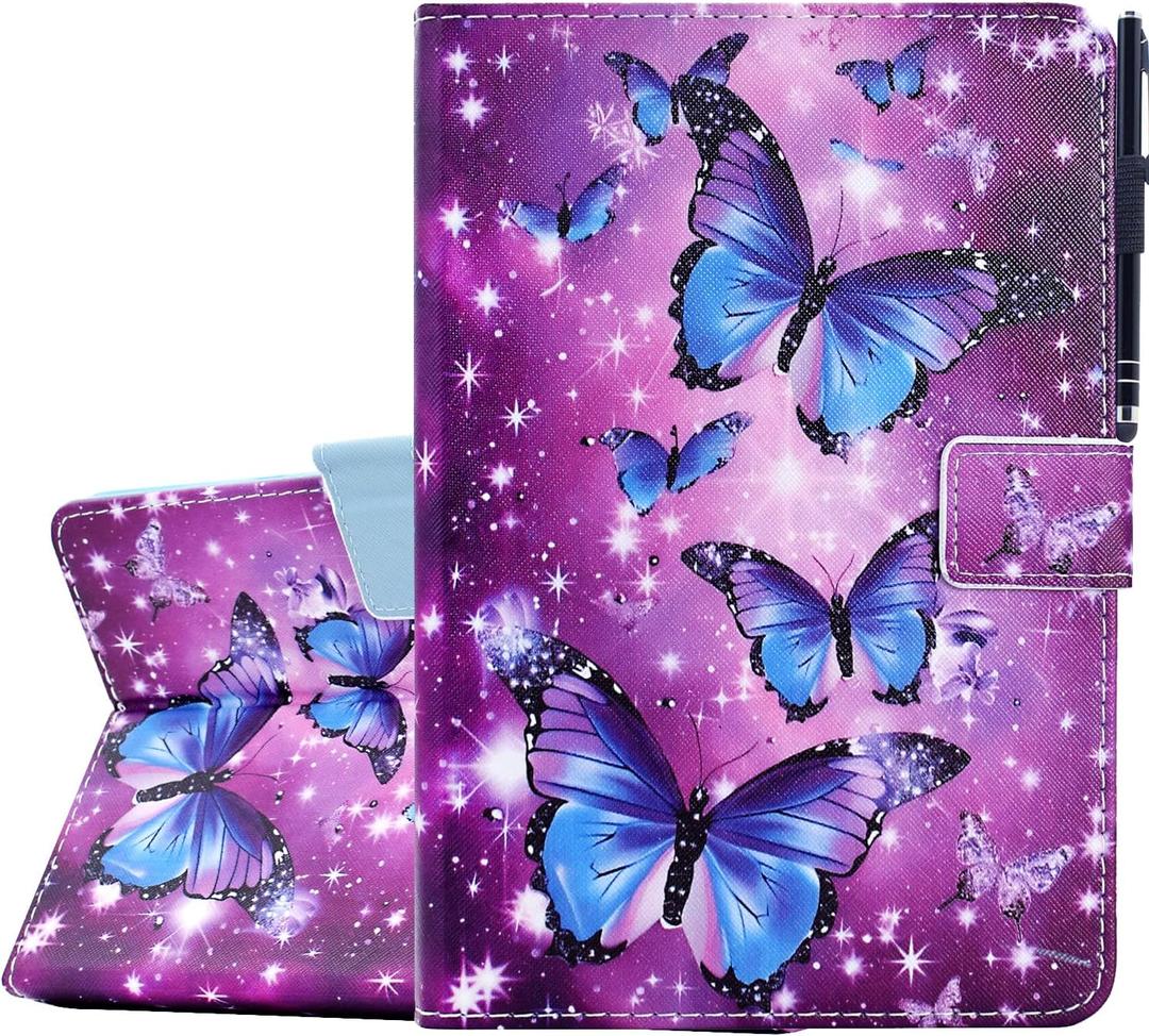 Case for iPad 9th/8th/7th Generation iPad 10.2 Case (2021/2020/2019 Model, iPad 9/8/7 Case), PU Leather Folio Folding Stand Cover for iPad 10.2 inch, Auto Wake/Sleep, Butterfly