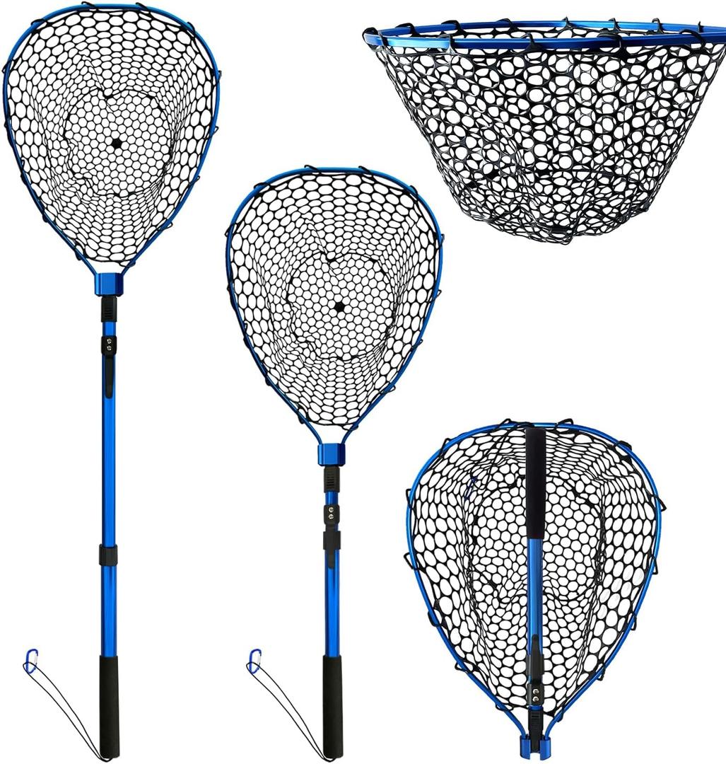 Fishing net (Retractable 11.81, Blue, 48in)