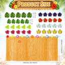57 Pcs Summer Christmas Tree Ornaments Decorations Floral Banner Hawaiian Tassel Grass Skirt Wooden Ornaments Decorations Tropical Party Decor Sunglass Hat Tree Topper for Hawaiian Party Supplies