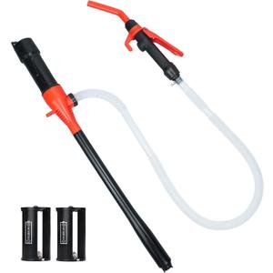 Portable Battery Powered Gas Transfer Pump, Battery Operated Liquid Water/Fuel Transfer Pump with Adjustable Flow Control, 2.2 Gallons per Min, Electric Siphon Pumps for Fuel Diesel Gas Can