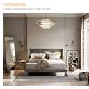 Ihomepark Bed Risers 4 Inch Heavy Duty, Square Furniture Frame Lift for Couch, Chair, Desk, Sofa and Bunk Bedpost, Set of 4