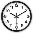 XFM Wall Clock Silent Wall Clocks Battery Operated 8 Inch Small Classic Analog Clock Modern Simple Decorative for Kitchen Office Bedroom Decor (Black)