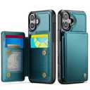 Vinich for iPhone 17 Wallet Case with Card Holder, RFID Blocking Credit Slots Kickstand Shockproof Phone Cover Fit for iPhone 17 6.3" Bluish Green