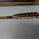 Letszhu Archery Carbon Arrows Wooden Grain Shaft 500 Spine with Feather Fletching for Hunting Target Shooting, 29 Inch Arrows 6 Pack