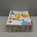 4-IN-1 Toddler Golf Ring Toss Basketball Hoop & Soccer Goal Sport Toys for 1-3 Year Olds, Baby Activity Center with Lights Bilingual Music & Vol Ctrl Gift for Boys Girls(H 24.4"-27.5") (Yellow)