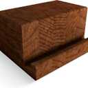 KAIU Premium Vinyl Record Stand - Showcase Your Now Playing Album Cover - Minimalistic & Elegant Holder Design- Compatible with All CDs & LPs - Walnut