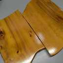 Live Edge Coffee Table for Living Room, About 20" W x 16" D x 17" H Natural Cedar‌ Solid Wood Coffee Table with Metal Hairpin Legs Side Table for Bedroom, Home Office (Medium)