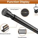 3 x 2 Pack Spring Tension Curtain Rod for Windows 26 to 39 inch Black Small Tension Rod Adjustable Spring Curtain Rods No Drilling Short Tension Rod for Kitchen, Closet, Bathroom, Bookshelf
