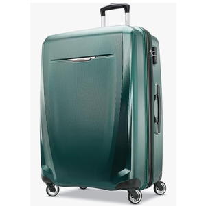 Samsonite Winfield 3 DLX Hardside Expandable Luggage with Spinners, Checked-Large 28-Inch, Emerald