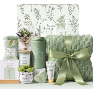 Birthday Gifts for Women Self Care Get Well Soon Gift Baskets, Spa Care Package After Surgery Thinking of You Inspirational Cancer Feel Better Sympathy Unique Gifts Set for Women Mom Her Friend Sister
