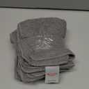 Wash Cloths for Showering [12x12] - 100% Cotton Washcloths Premium Quality Flannel Face Cloths for Bathroom, Highly Absorbent and Soft Feel Wash Clothes, Gray 7 Pack