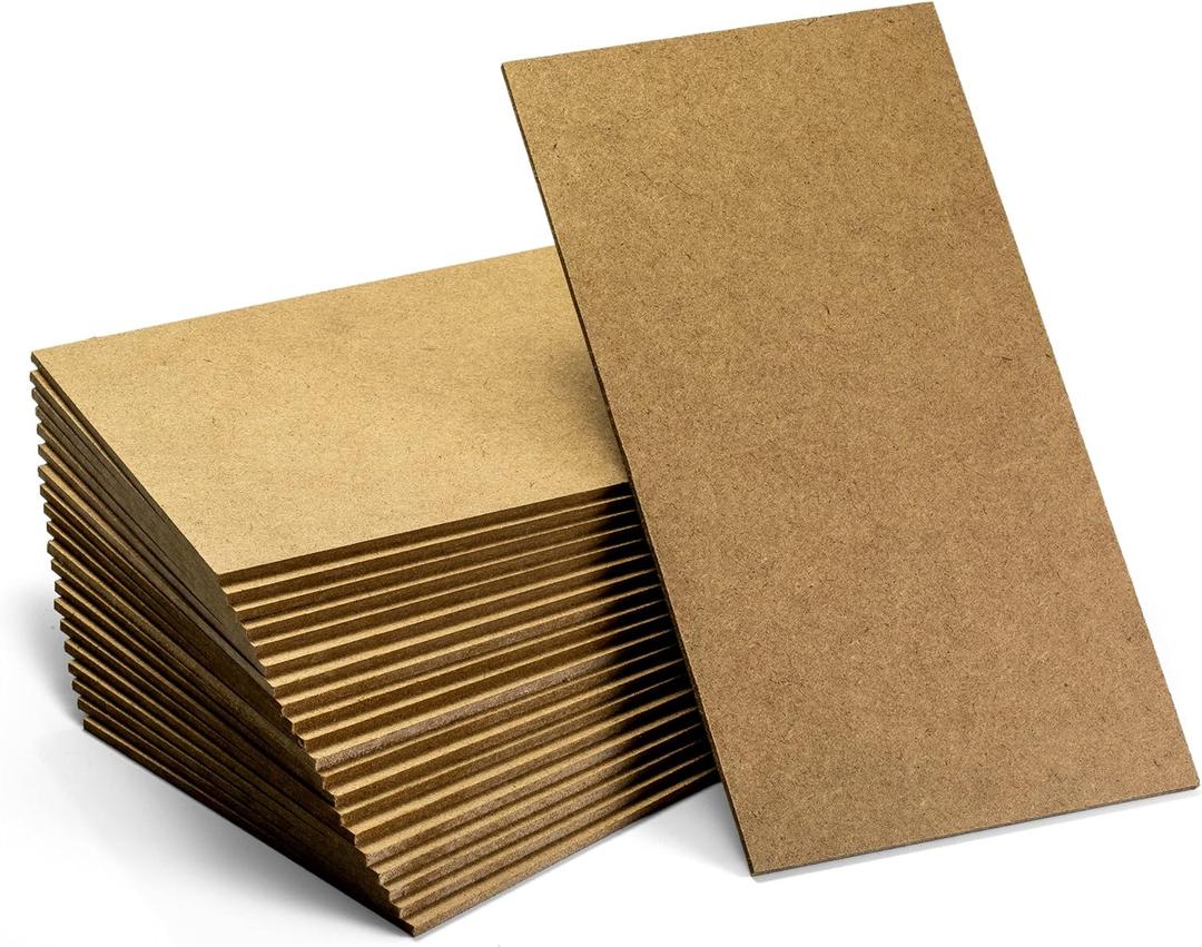 Officemate 5x9 MDF Board for Crafts, Medium Density Fiberboard, Board 1/8 Inch Thick, Hardwood Board 20PK (83154),Brown