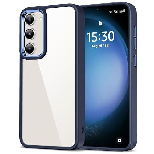HOOMIL Case for Samsung Galaxy S23+ Plus 5G 6.6-Inch, Non-Yellowing, Drop Protection, Anti-Scratch, Transparent Hard Back Phone Cover - Blue