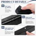 4 Pack 36'' Black Commercial Door Bottom Sweep, Aluminum with Vinyl Insert