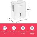 Frigidaire 22-Pint Portable Dehumidifier with Wi-Fi and Energy Star Certification for Small/Medium Rooms, Bedrooms & Bathrooms, Custom Humidity Control, Auto Shut Off, White