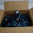 MEASUREMAN 50 FT Garden Hose, Lightweight & Flexible Water Hose Kit with Spray Nozzle & 180 Swivel Connector, 5/8-Inch Heavy Duty Kink-Proof Fabric Hose