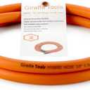 Giraffe Tools Hybrid Lead-in Air Hose, 3/8 inch x 6 ft, 1/4 in. MNPT Fittings, 300 PSI Heavy Duty, Lightweight Air Compressor Hose Short