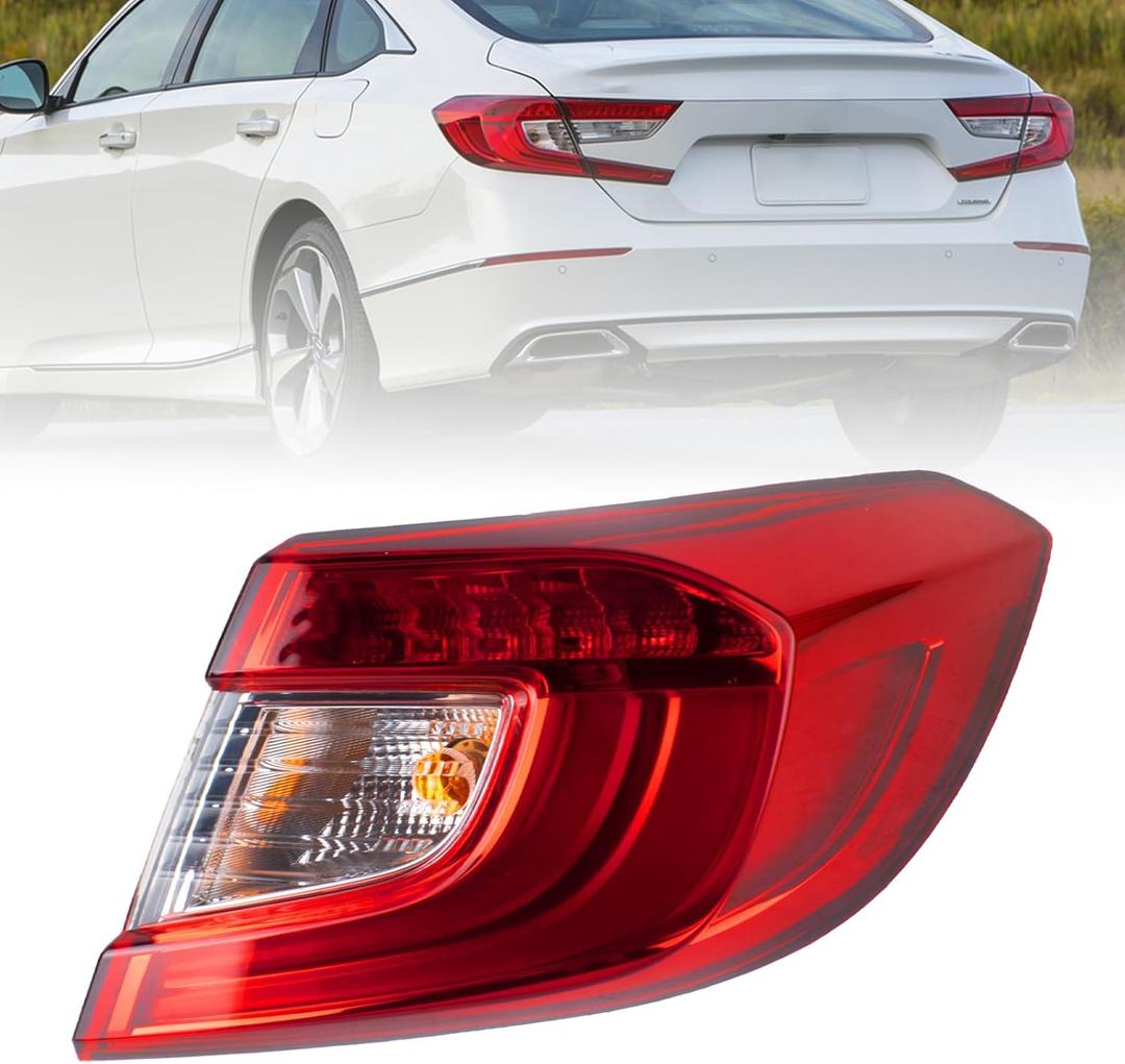 Boine Right Passenger Side Tail Light Compatible With 2018-2021 Honda Accord Sedan LED Rear Light - Bulb Included (Right Passenger Side)