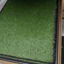 HQ4us Dog Grass Pad with Tray Large 3423 Dog Litter Box Toilet with 2Artificial Grass for Dogs with Hemmed Edge, Pee Pads for Dogs, Realistic, Less Stink, Potty for Balcony