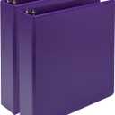 Samsill Plant-Based 2 Inch Durable Round Ring, View Binder, Eco-Friendly, USDA Certified Biobased, 2 Count, Pack of 1, Purple