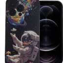Compatible with iPhone 16 pro max case Anti Scratch Shockproof Soft Astronaut Pattern Design iPhone 16 pro max Silicone case Suitable for Boys and Girls Teenagers Men and Women 6.9 inches 