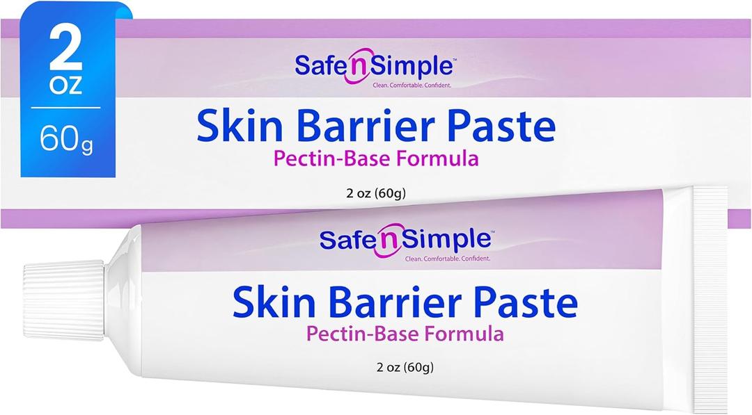 Safe n' Simple Stoma Skin Barrier Paste - 2 oz - Protective Ostomy Supplies - Stoma Adhesive Skin Protectant Paste - Ostomy Skin Barrier, Classic Formula Pectin Based